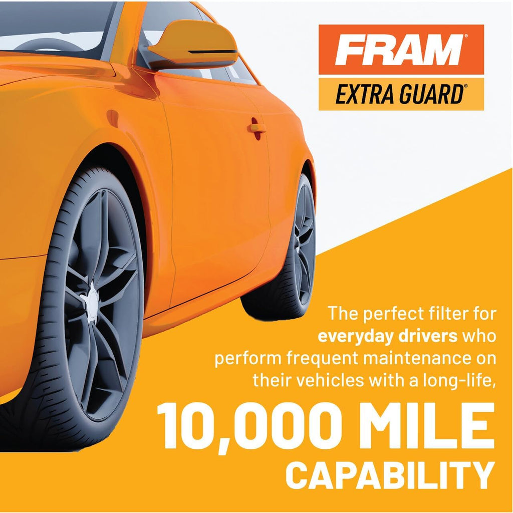 FRAM Extra Guard PH3614 10K Mile Change Automotive Replacement Interval Spin-On Engine Oil Filter for Select Vehicle Model Years, Vehicle Engine Protection Oil Filter for Everyday Drivers