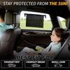 EcoNour Car Side Window Sun Shade (2 Pack) | Retractable Roller Sunshade for Kids | Baby Car Window Shades for UV and Sun Glare Protection | Baby Travel Accessories (15"x17")