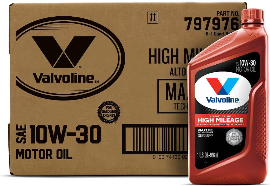 Valvoline High Mileage with MaxLife Technology SAE 5W-30 Synthetic Blend Motor Oil 5 QT