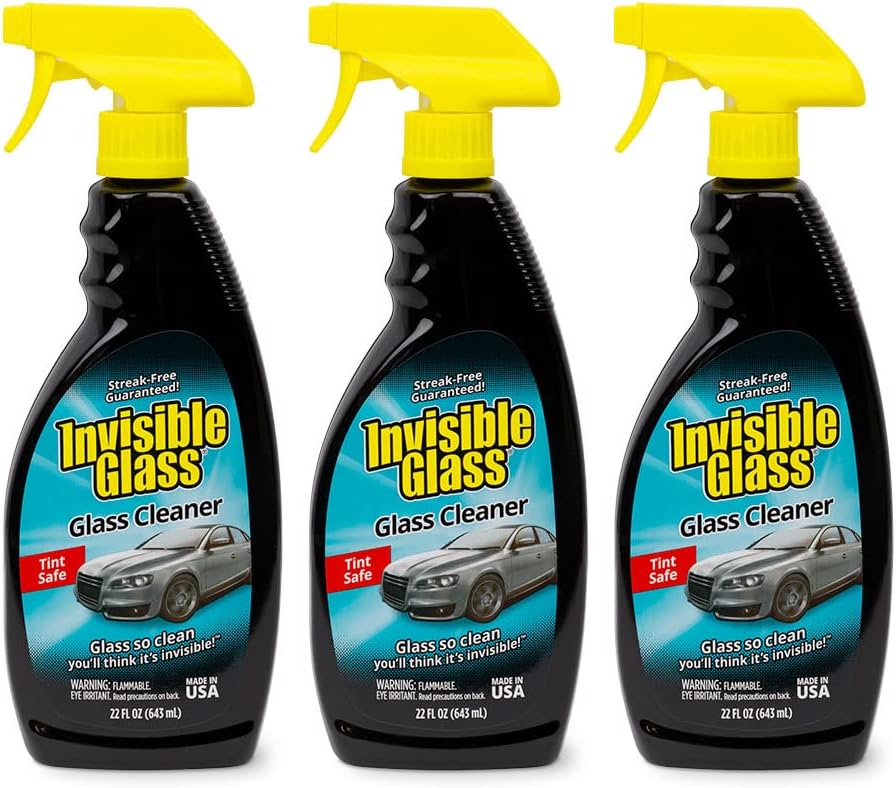 Invisible Glass 92164-2PK Premium Glass and Window Cleaner for Auto and Home Cleans Glass, Windows, Windshields, Navigation Screens, and More, Streak-Free, Ammonia-Free, Tint-Safe, 22 Fl Oz, Pack of 2