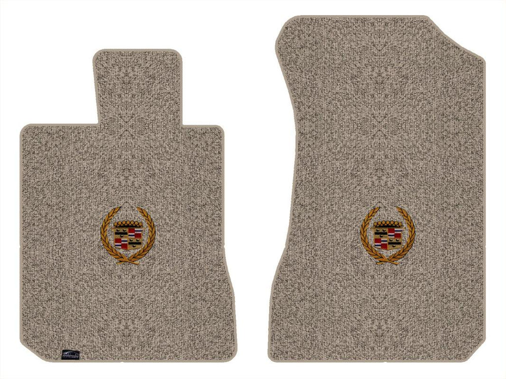 Lloyd Berber Front Carpet Mats for '65-66 Cadillac Calais W/Gold Cadillac Crest