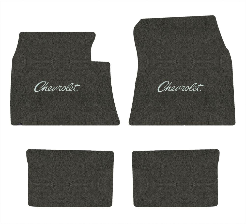 Lloyd Velourtex Front & Rear Mats for '59-60 Bel Air W/Silver Chevy Letters