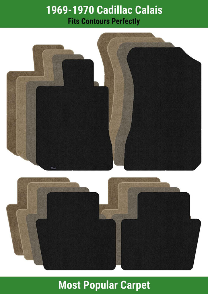 Lloyd Ultimat Front & Rear Row Carpet Mats for 1969-1970 Cadillac Calais