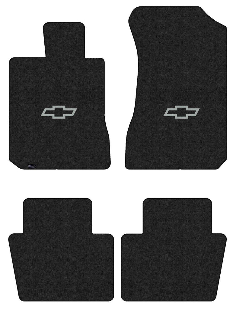 Lloyd Luxe Front & Rear Mats for '96-98 Tracker W/Silver Outline Chevy Bowtie