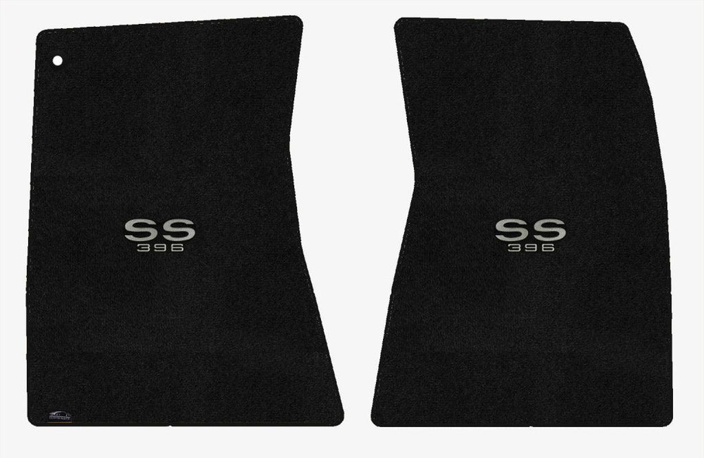 Lloyd Ultimat Front Carpet Mats for '68-69 Chevy Malibu W/Silver on Black SS 396