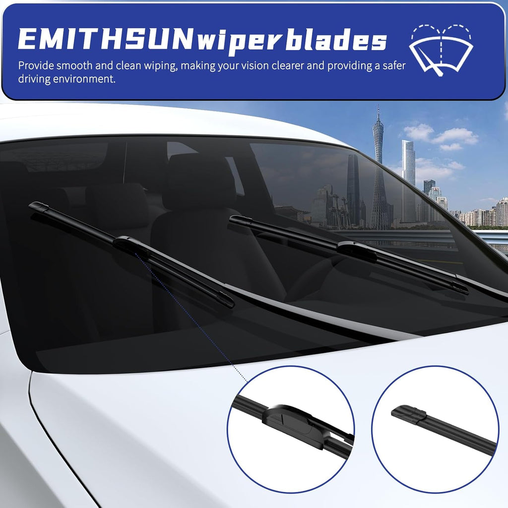 OEM QUALITY 13" + 13" Premium All-Seasons Stable And Quiet Windshield Wiper Blades(Set of 2)