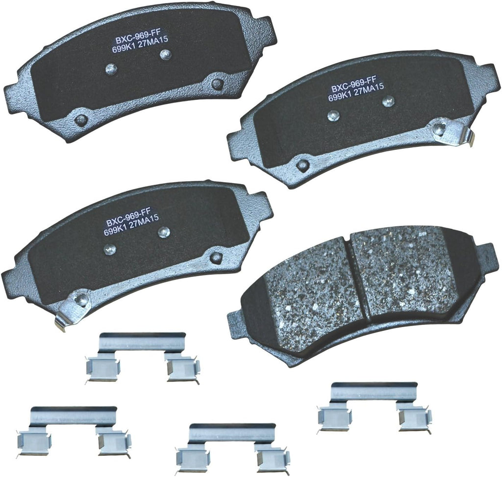 Bendix Premium SBC1363 Ceramic Front Brake Pads for Cadillac Escalade, ESV,EXT,XTS,Chevrolet Avalanche,Cheyenne,Express 1500,Silverado Classic,LD,Suburban,Tahoe,GMC Savana Sierra,Limited,Yukon,XL,