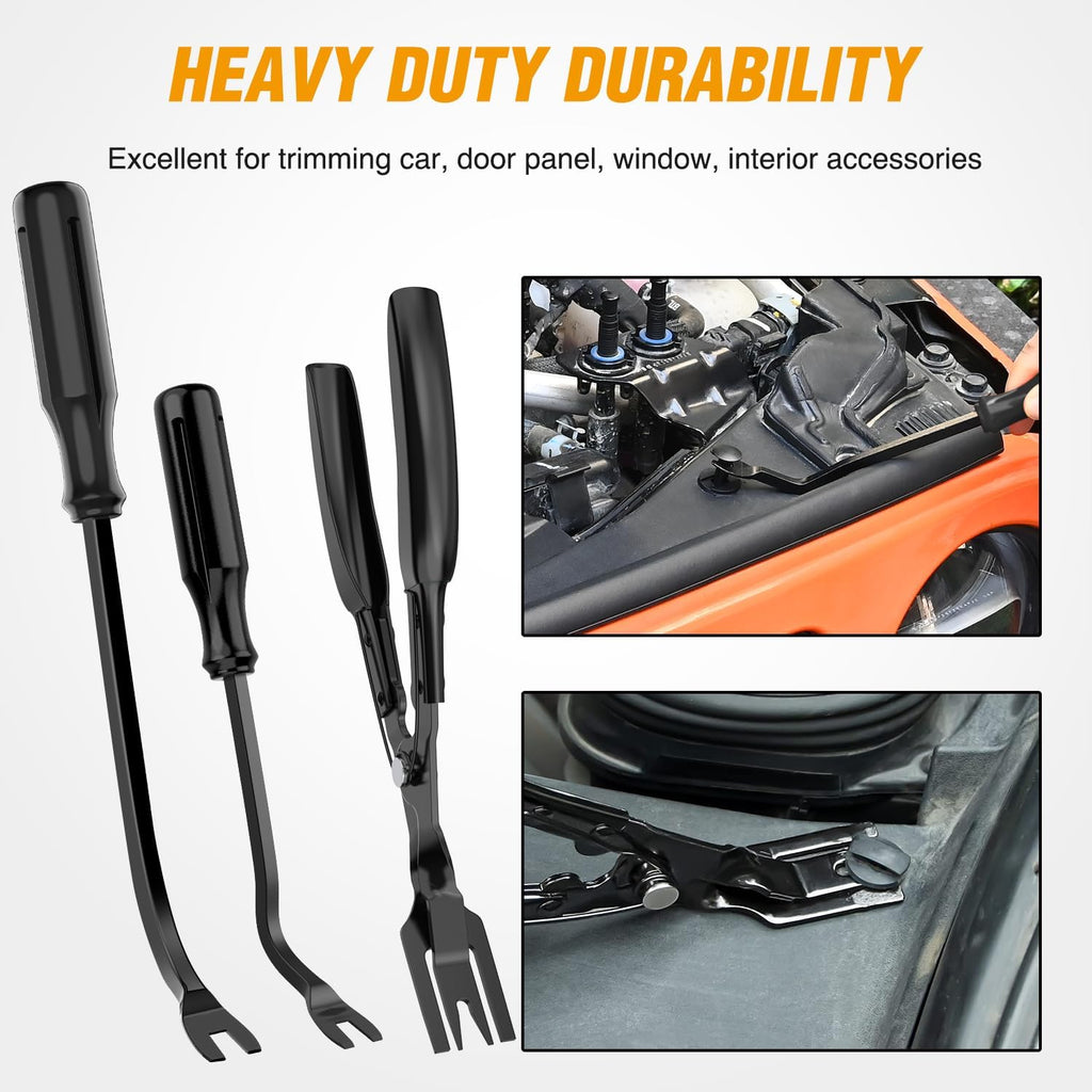 GOOACC - GRC-33 240PCS Bumper Retainer Clips Car Plastic Rivets Fasteners Push Retainer Kit Most Popular Sizes Auto Push Pin Rivets Set -Door Trim Panel Fender Clips for GM Ford Toyota Honda Chrysler