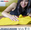 USANOOKS Microfiber Cleaning Cloth Grey - 12 Pcs (12.5"x12.5") - High Performance - 1200 Washes, Ultra Absorbent Microfiber Towel Weave Grime & Liquid for Streak-Free Mirror Shine - Car Washing Cloth