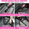 Viewsun 17pcs Car Cleaning Kit, Pink Car Interior Detailing Kit with High Power Handheld Vacuum, Detailing Brush Set, Windshield Cleaner, Cleaning Gel, Complete Auto Accessories for Women Gift