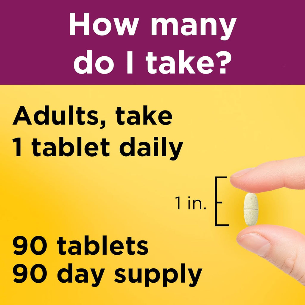 Nature Made Multivitamin For Women 50+ No Iron, Multivitamins for Women 50 Plus, Daily Nutritional Support, Nature Made Multi Vitamins, 90 Tablets, 90 Day Supply