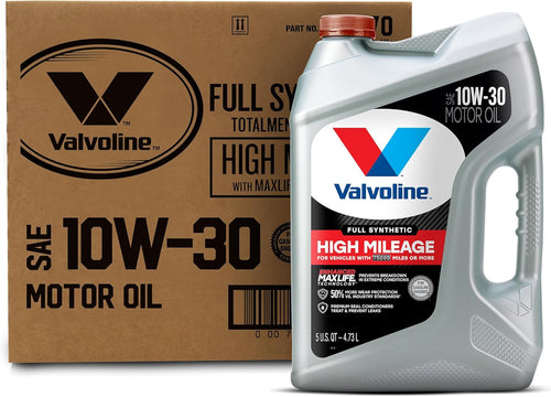 Valvoline High Mileage with MaxLife Technology SAE 5W-30 Synthetic Blend Motor Oil 5 QT