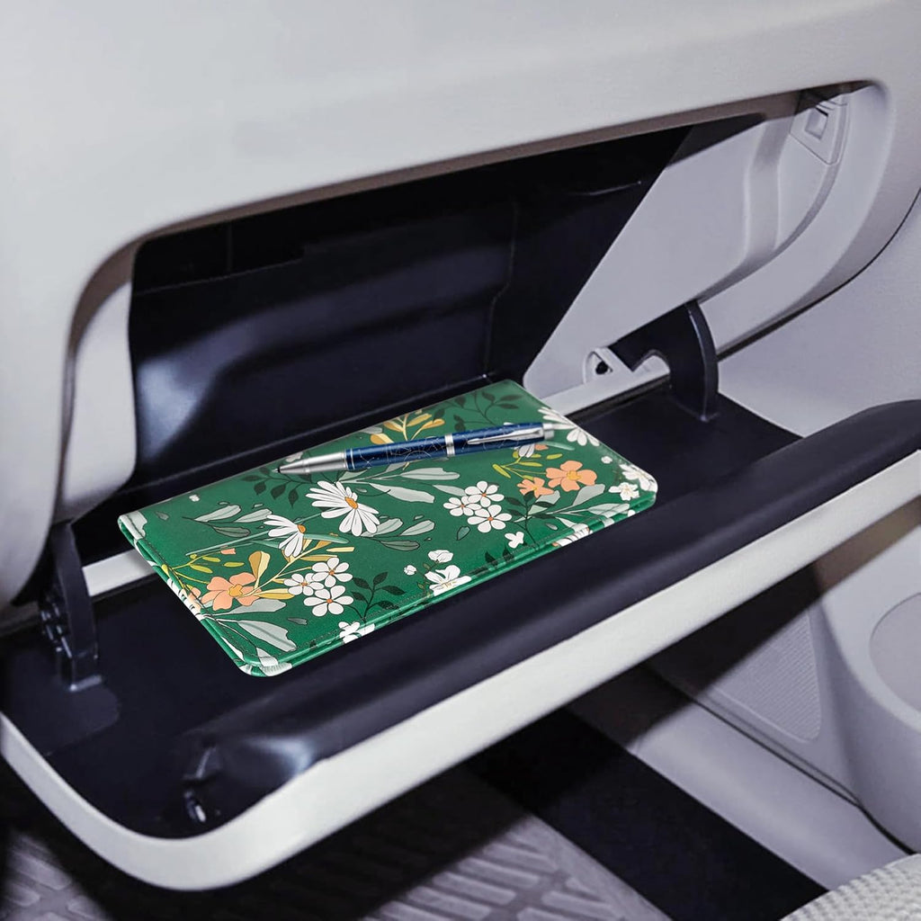 CoBak Car Registration and Insurance Holder - Vehicle Glove Box Car Organizer, Auto Truck Comparment Accessories Case for Essential Document, Driver License, Cards