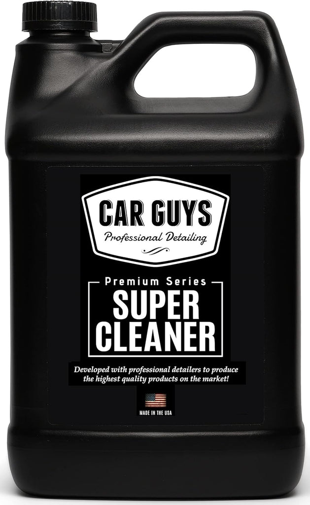 CAR GUYS Super Cleaner | Effective Car Interior Cleaner | Leather Car Seat Cleaner | Stain Remover for Carpet, Upholstery, Fabric, and Much More! | 18 Oz Kit with Microfiber Towel