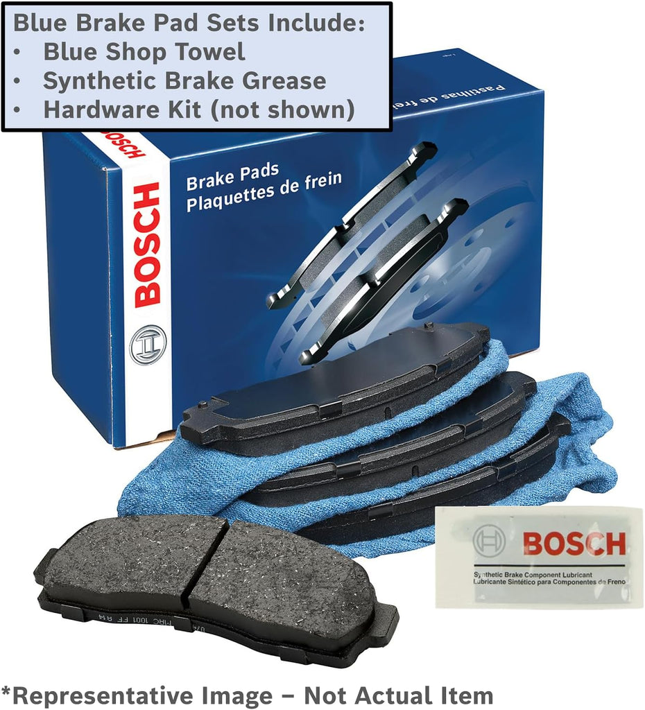 BOSCH BE914H Blue Ceramic Disc Brake Pad Set With Hardware - Compatible With Select Acura ILX; Honda Accord, Civic, CR-V, CR-Z, Element, Fit; FRONT