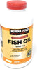 Kirkland Signature Natural Fish Oil Concentrate with Omega-3 Fatty Acids - 400 Softgels (Pack of 2)