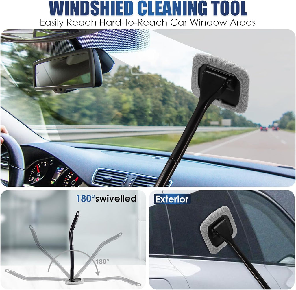 Viewsun 17pcs Car Cleaning Kit, Pink Car Interior Detailing Kit with High Power Handheld Vacuum, Detailing Brush Set, Windshield Cleaner, Cleaning Gel, Complete Auto Accessories for Women Gift