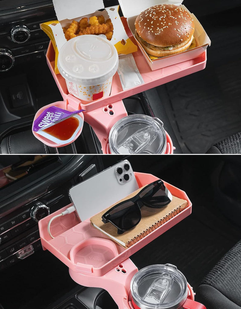JoyTutus Car Cup Holder Expander, Automotive Cup Attachable Tray with 360° Rotation,Large Cup Holder Adapt Most Regular Cups with 18-40 oz, fit in 2.75-3.25 inch Car Holder