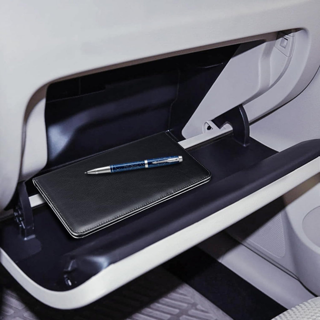 CoBak Car Registration and Insurance Holder - Vehicle Glove Box Car Organizer, Auto Truck Comparment Accessories Case for Essential Document, Driver License, Cards