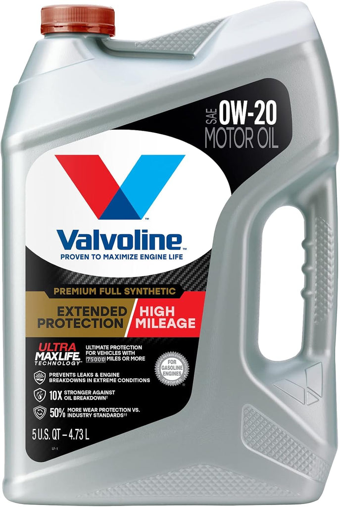 Valvoline High Mileage with MaxLife Technology SAE 5W-30 Synthetic Blend Motor Oil 5 QT
