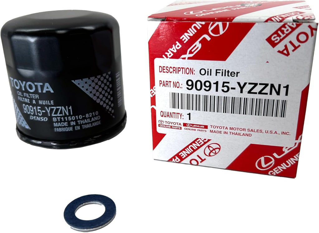 Genuine Oil Filter 90915-YZZN1 / 90915-YZZF2 with APSG Drain Plug Washers | 3 PACK | Compatible with Toyota/Lexus/Scion