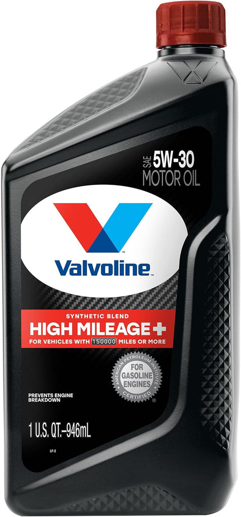 Valvoline High Mileage with MaxLife Technology SAE 5W-30 Synthetic Blend Motor Oil 5 QT