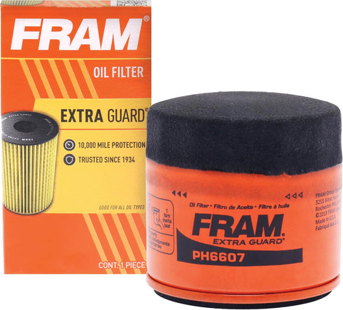 FRAM Ultra Synthetic Automotive Replacement Oil Filter, Designed for Synthetic Oil Changes Lasting up to 20k Miles, XG6607 with SureGrip (Pack of 1)