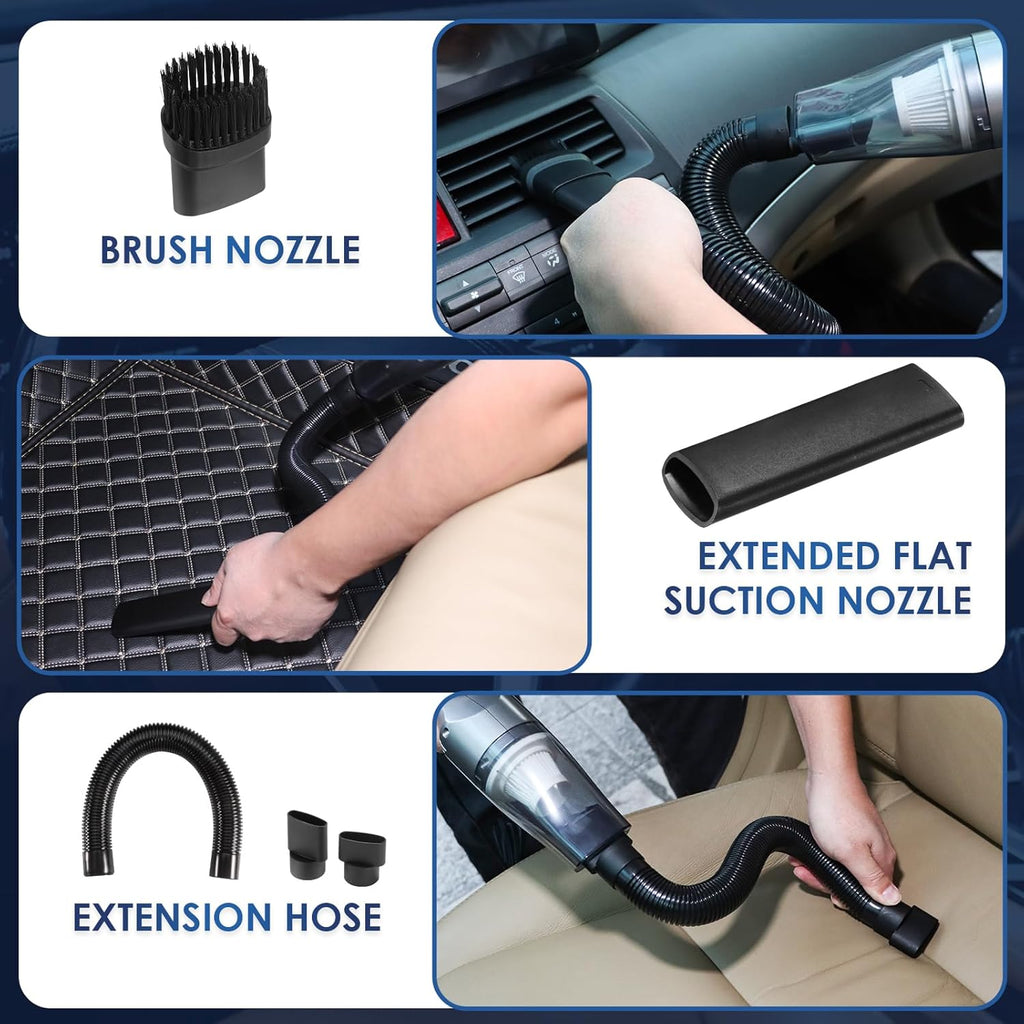 Viewsun 17pcs Car Cleaning Kit, Pink Car Interior Detailing Kit with High Power Handheld Vacuum, Detailing Brush Set, Windshield Cleaner, Cleaning Gel, Complete Auto Accessories for Women Gift