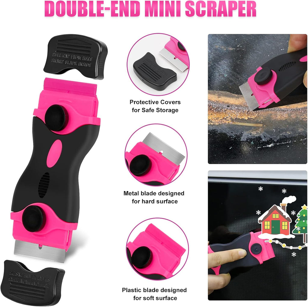 Viewsun 17pcs Car Cleaning Kit, Pink Car Interior Detailing Kit with High Power Handheld Vacuum, Detailing Brush Set, Windshield Cleaner, Cleaning Gel, Complete Auto Accessories for Women Gift