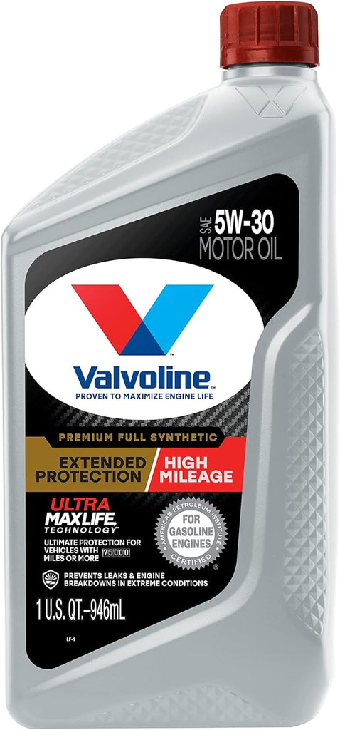 Valvoline High Mileage with MaxLife Technology SAE 5W-30 Synthetic Blend Motor Oil 5 QT