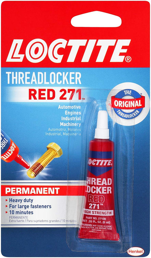 Loctite Threadlocker Blue 242 - Removable Thread Lock Glue for Nuts, Bolts, & Fasteners, Medium Strength Screw Glue to Prevent Loosening & Corrosion - 6 ml, 1 Pack