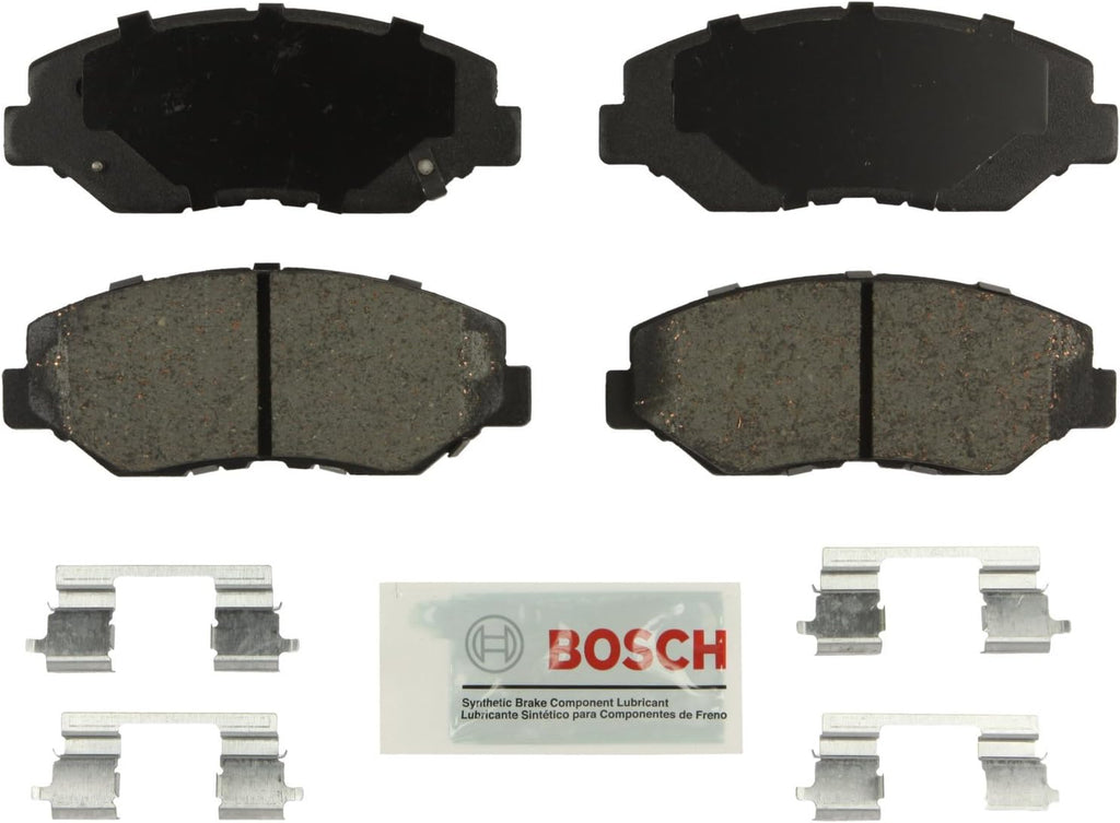 BOSCH BE914H Blue Ceramic Disc Brake Pad Set With Hardware - Compatible With Select Acura ILX; Honda Accord, Civic, CR-V, CR-Z, Element, Fit; FRONT