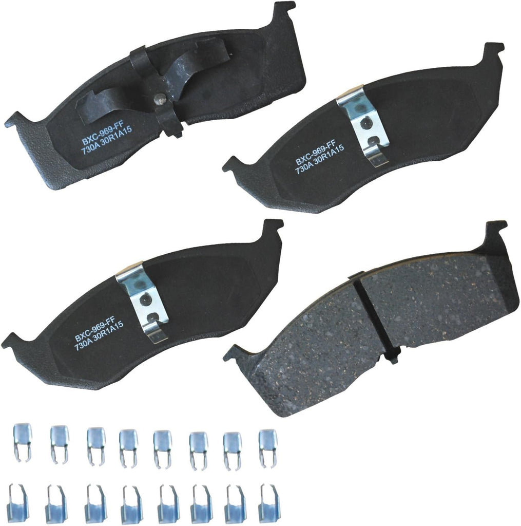 Bendix Premium SBC1363 Ceramic Front Brake Pads for Cadillac Escalade, ESV,EXT,XTS,Chevrolet Avalanche,Cheyenne,Express 1500,Silverado Classic,LD,Suburban,Tahoe,GMC Savana Sierra,Limited,Yukon,XL,