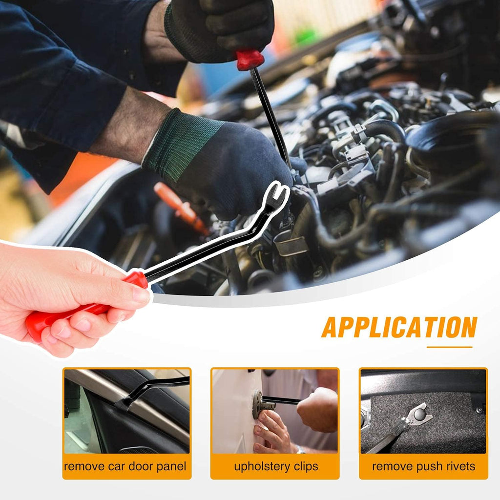 GOOACC 238Pcs Trim Removal Tool, Auto Push Pin Bumper Retainer Clip Set Fastener Terminal Remover Tool Adhesive Cable Clips Pry Kit Car Panel Radio Removal Auto Clip Pliers (GRC-207)