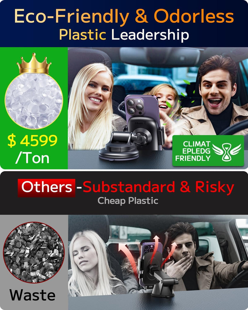 Qifutan Dash Mounted Holders Phone Holders for Your Car Phone Mount for Car Windshield Dashboard Air Vent Universal Hands Free Automobile Cell Phone Holder Fit for iPhone Smartphone