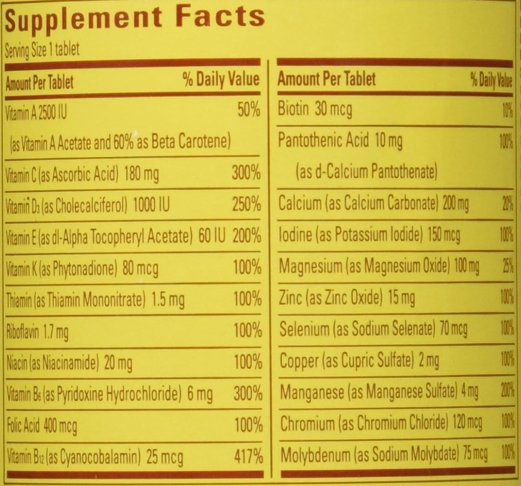 Nature Made Multivitamin For Women 50+ No Iron, Multivitamins for Women 50 Plus, Daily Nutritional Support, Nature Made Multi Vitamins, 90 Tablets, 90 Day Supply