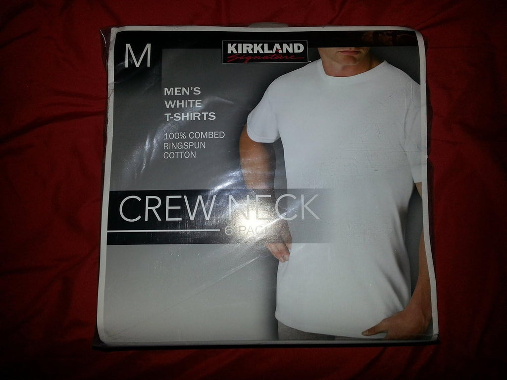 Kirkland Signature Men's 3-Pack/6-Pack Crew Neck T-Shirts 100% Cotton Tagless
