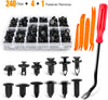 GOOACC 238Pcs Trim Removal Tool, Auto Push Pin Bumper Retainer Clip Set Fastener Terminal Remover Tool Adhesive Cable Clips Pry Kit Car Panel Radio Removal Auto Clip Pliers (GRC-207)