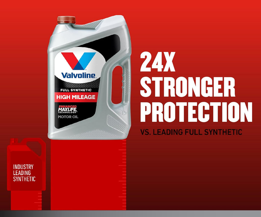 Valvoline High Mileage with MaxLife Technology SAE 5W-30 Synthetic Blend Motor Oil 5 QT