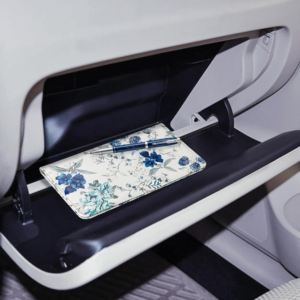 CoBak Car Registration and Insurance Holder - Vehicle Glove Box Car Organizer, Auto Truck Comparment Accessories Case for Essential Document, Driver License, Cards