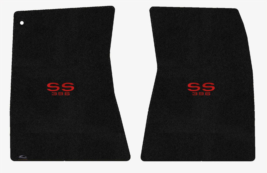 Lloyd Ultimat Front Carpet Mats for '68-69 Chevy Malibu W/Red on Black SS 396