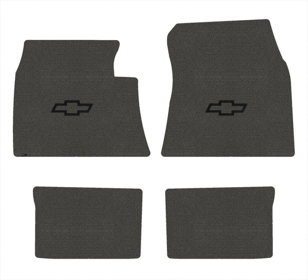 Lloyd Loop Front & Rear Mats for '59-60 Bel Air W/Black Outline Chevy Bowtie