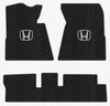 Lloyd Berber Front & Rear Mats for '12-13 Honda Civic W/Silver on Black Honda H
