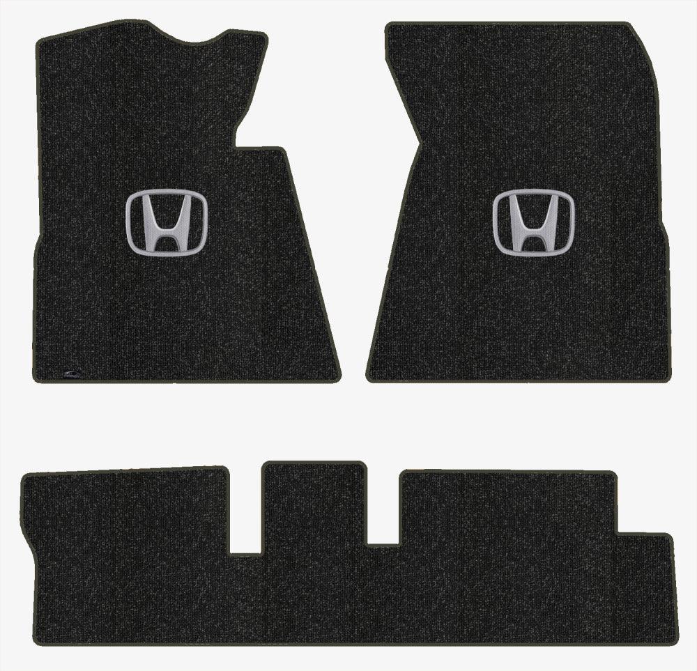 Lloyd Berber Front & Rear Mats for '12-13 Honda Civic W/Silver on Black Honda H