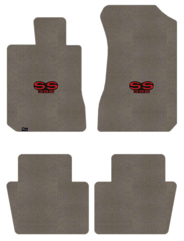 Lloyd Classic Loop Front & Rear Mats for '58 Chevy Bel Air W/Red on Black SS 396
