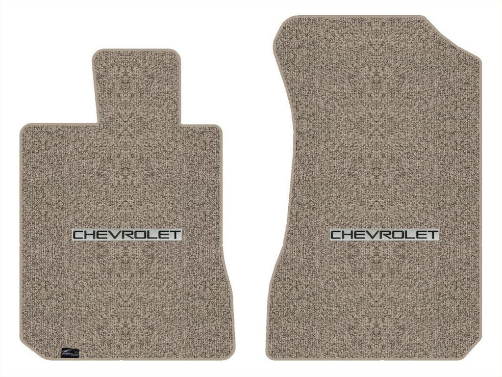 Lloyd Berber Front Carpet Mats for '69-71 Chevy Caprice W/Chevy Black on Silver