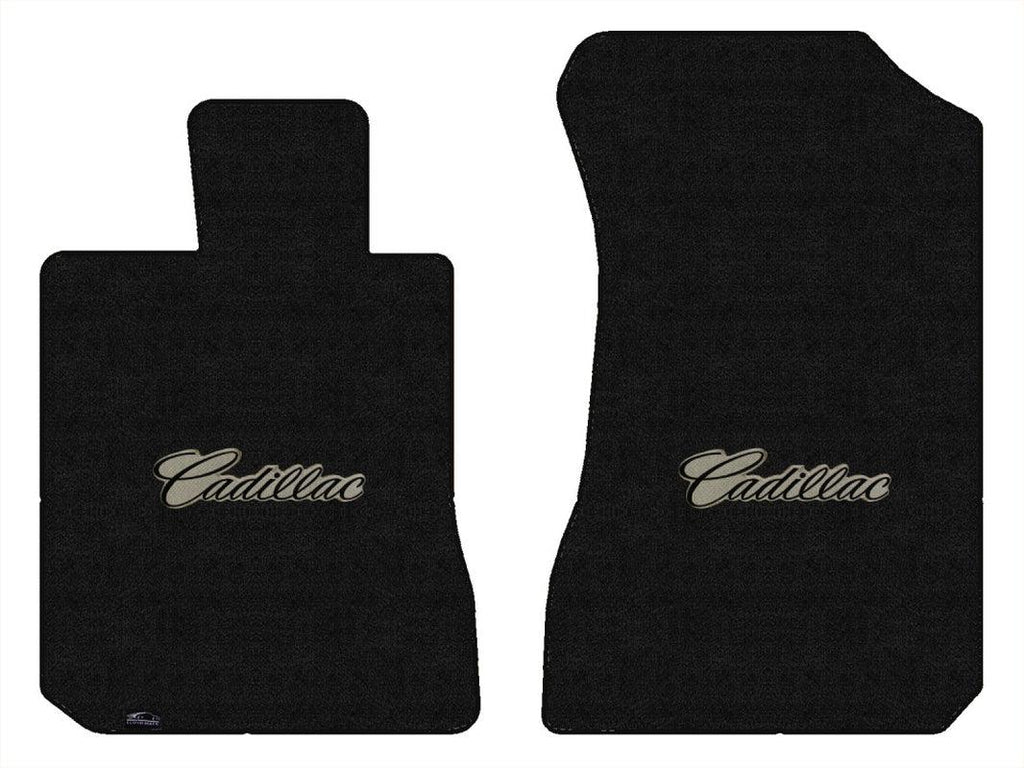 Lloyd Luxe Front Carpet Mats for '65-66 Cadillac Calais W/Black on Tan Cadillac