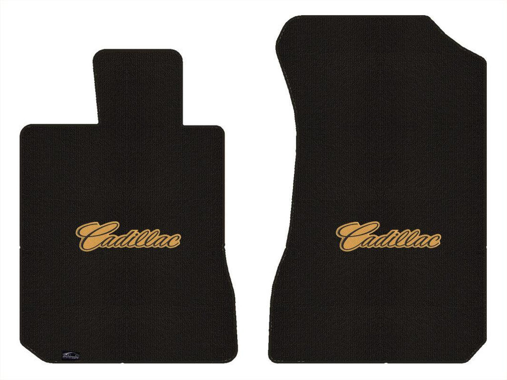 Lloyd Berber Front Mats for '71-73 Calais W/Black on Gold Cadillac Script