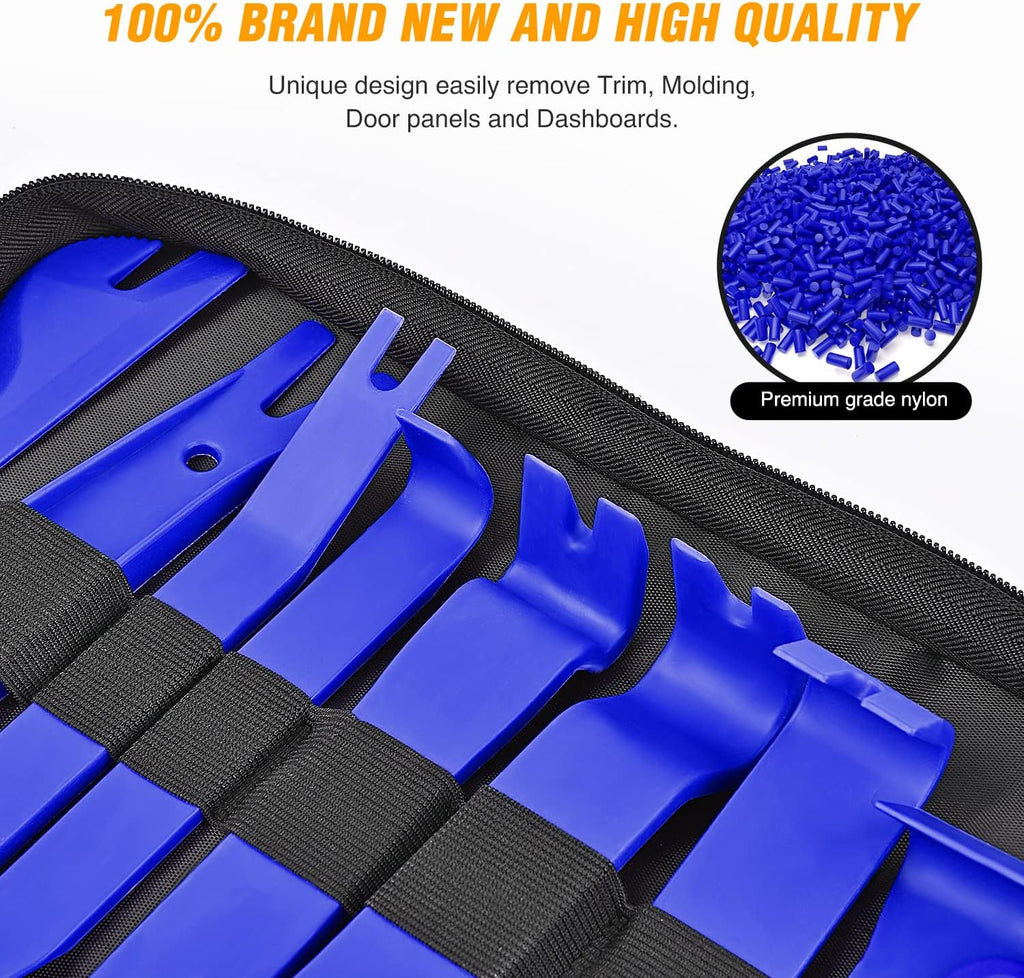 GOOACC 238Pcs Trim Removal Tool, Auto Push Pin Bumper Retainer Clip Set Fastener Terminal Remover Tool Adhesive Cable Clips Pry Kit Car Panel Radio Removal Auto Clip Pliers (GRC-207)