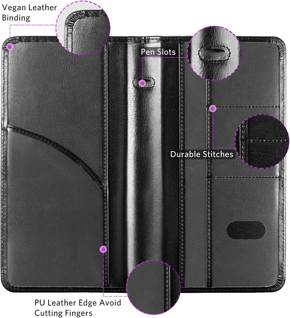 CoBak Car Registration and Insurance Holder - Vehicle Glove Box Car Organizer, Auto Truck Comparment Accessories Case for Essential Document, Driver License, Cards